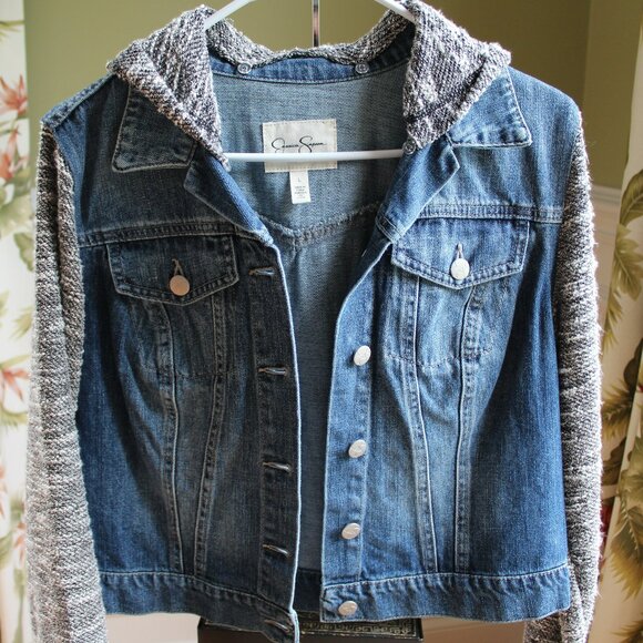 Jessica Simpson Jackets & Blazers - NWT Jessica Simpson Denim Jacket with Removable Hood